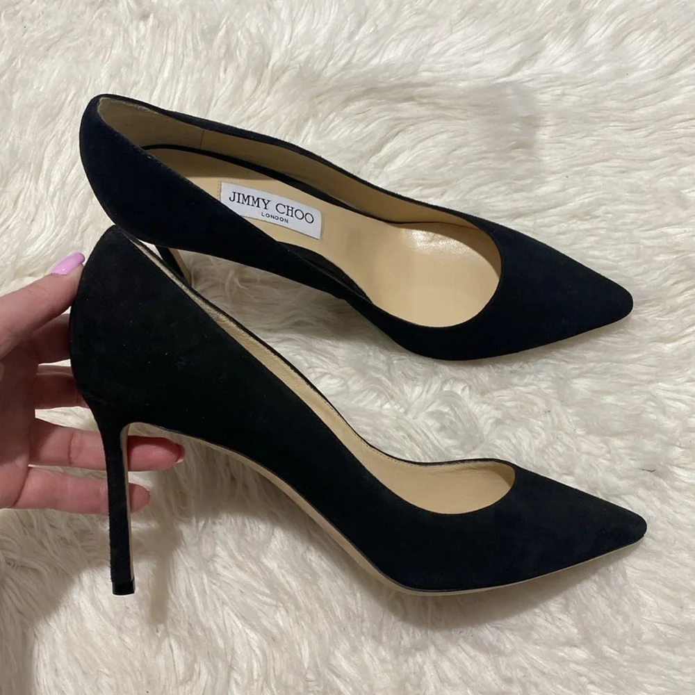 Jimmy Choo Romy 85 suede pump size 41.5EU